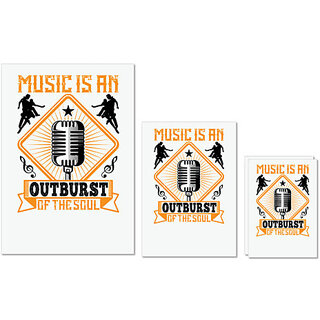                       UDNAG Untearable Waterproof Stickers 155GSM 'Dancing | Music is an outburst of the soul' A4 x 1pc, A5 x 1pc & A6 x 2pc                                              