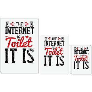 UDNAG Untearable Waterproof Stickers 155GSM 'Internet | The Internet is a toilet. It is' A4 x 1pc, A5 x 1pc & A6 x 2pc UDNAG Untearable Waterproof Stickers 155GSM 'Internet | The Internet is a toilet. It is' A4 x 1pc, A5 x 1pc & A6 x 2pc