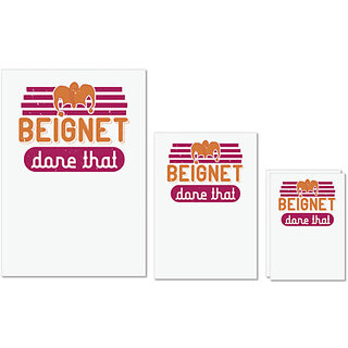                       UDNAG Untearable Waterproof Stickers 155GSM 'Mardi Gras | Beignet, done that' A4 x 1pc, A5 x 1pc & A6 x 2pc                                              