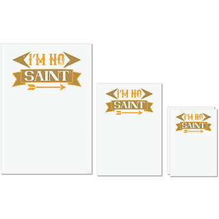                       UDNAG Untearable Waterproof Stickers 155GSM 'Mardi Gras | Im no saint' A4 x 1pc, A5 x 1pc & A6 x 2pc                                              