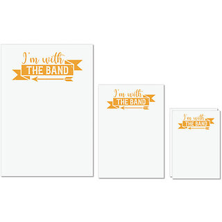                       UDNAG Untearable Waterproof Stickers 155GSM 'Mardi Gras | Im with the band' A4 x 1pc, A5 x 1pc & A6 x 2pc                                              