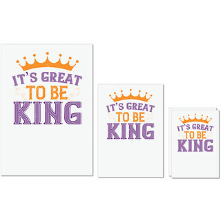                       UDNAG Untearable Waterproof Stickers 155GSM 'Mardi Gras | Its great to be king' A4 x 1pc, A5 x 1pc & A6 x 2pc                                              