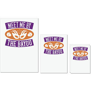                       UDNAG Untearable Waterproof Stickers 155GSM 'Mardi Gras | Meet me by the bayou' A4 x 1pc, A5 x 1pc & A6 x 2pc                                              