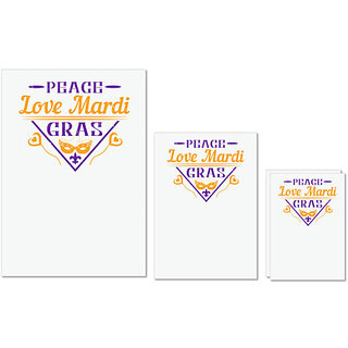 UDNAG Untearable Waterproof Stickers 155GSM 'Mardi Gras | peace love mardi gras' A4 x 1pc, A5 x 1pc & A6 x 2pc UDNAG Untearable Waterproof Stickers 155GSM 'Mardi Gras | peace love mardi gras' A4 x 1pc, A5 x 1pc & A6 x 2pc