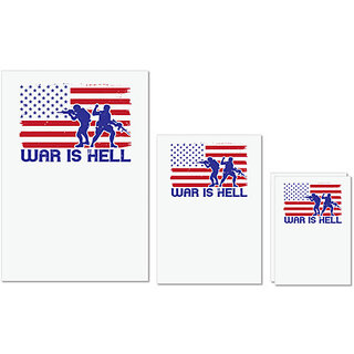 UDNAG Untearable Waterproof Stickers 155GSM 'Military | War is hell' A4 x 1pc, A5 x 1pc & A6 x 2pc UDNAG Untearable Waterproof Stickers 155GSM 'Military | War is hell' A4 x 1pc, A5 x 1pc & A6 x 2pc
