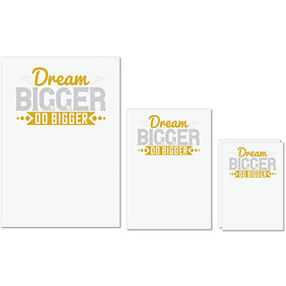 UDNAG Untearable Waterproof Stickers 155GSM 'Motivational | Dream bigger. Do bigger' A4 x 1pc, A5 x 1pc & A6 x 2pc UDNAG Untearable Waterproof Stickers 155GSM 'Motivational | Dream bigger. Do bigger' A4 x 1pc, A5 x 1pc & A6 x 2pc