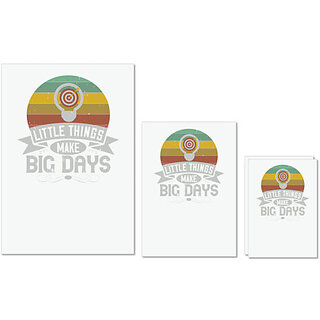                       UDNAG Untearable Waterproof Stickers 155GSM 'Motivational | Little things make big days' A4 x 1pc, A5 x 1pc & A6 x 2pc                                              