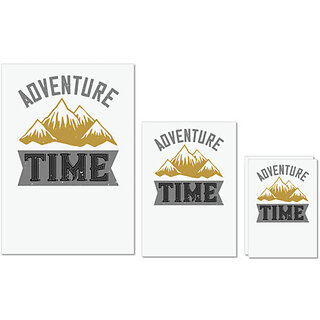                       UDNAG Untearable Waterproof Stickers 155GSM 'Adventure Mountain | adventure time' A4 x 1pc, A5 x 1pc & A6 x 2pc                                              