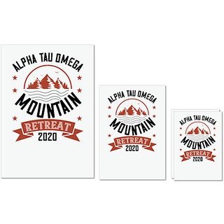                       UDNAG Untearable Waterproof Stickers 155GSM 'Adventure Mountain' A4 x 1pc, A5 x 1pc & A6 x 2pc                                              
