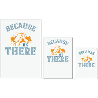                       UDNAG Untearable Waterproof Stickers 155GSM 'Adventure Mountain | because its there' A4 x 1pc, A5 x 1pc & A6 x 2pc                                              