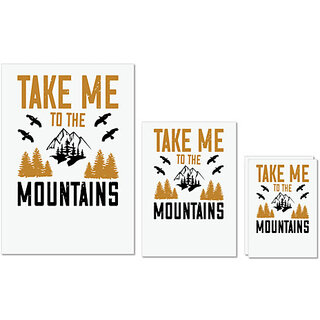                       UDNAG Untearable Waterproof Stickers 155GSM 'Adventure Mountain | take me to the mountain' A4 x 1pc, A5 x 1pc & A6 x 2pc                                              