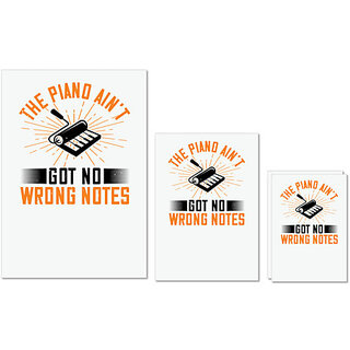                       UDNAG Untearable Waterproof Stickers 155GSM 'Piano | The piano aint got no wrong notes 03' A4 x 1pc, A5 x 1pc & A6 x 2pc                                              