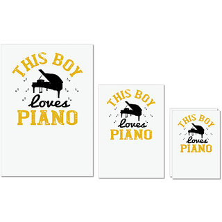 UDNAG Untearable Waterproof Stickers 155GSM 'Piano | this boy loves piano' A4 x 1pc, A5 x 1pc & A6 x 2pc UDNAG Untearable Waterproof Stickers 155GSM 'Piano | this boy loves piano' A4 x 1pc, A5 x 1pc & A6 x 2pc