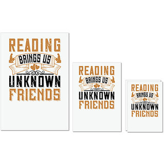 UDNAG Untearable Waterproof Stickers 155GSM 'Reading | Reading brings us unknown friends' A4 x 1pc, A5 x 1pc & A6 x 2pc UDNAG Untearable Waterproof Stickers 155GSM 'Reading | Reading brings us unknown friends' A4 x 1pc, A5 x 1pc & A6 x 2pc