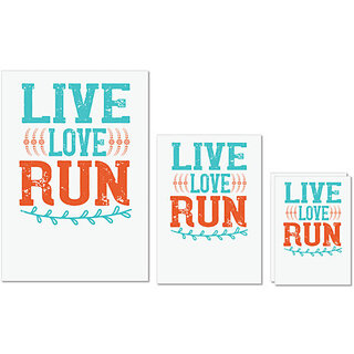 UDNAG Untearable Waterproof Stickers 155GSM 'Running | live love run' A4 x 1pc, A5 x 1pc & A6 x 2pc UDNAG Untearable Waterproof Stickers 155GSM 'Running | live love run' A4 x 1pc, A5 x 1pc & A6 x 2pc