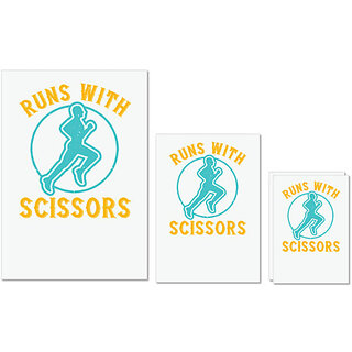 UDNAG Untearable Waterproof Stickers 155GSM 'Running | run with sclssors' A4 x 1pc, A5 x 1pc & A6 x 2pc UDNAG Untearable Waterproof Stickers 155GSM 'Running | run with sclssors' A4 x 1pc, A5 x 1pc & A6 x 2pc