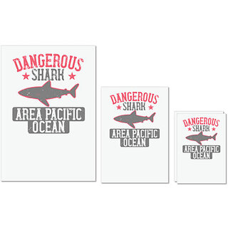 UDNAG Untearable Waterproof Stickers 155GSM 'Shark | dangerous shark area pacific ocean' A4 x 1pc, A5 x 1pc & A6 x 2pc UDNAG Untearable Waterproof Stickers 155GSM 'Shark | dangerous shark area pacific ocean' A4 x 1pc, A5 x 1pc & A6 x 2pc