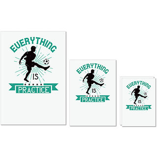 UDNAG Untearable Waterproof Stickers 155GSM 'Soccer | everything is practice' A4 x 1pc, A5 x 1pc & A6 x 2pc UDNAG Untearable Waterproof Stickers 155GSM 'Soccer | everything is practice' A4 x 1pc, A5 x 1pc & A6 x 2pc