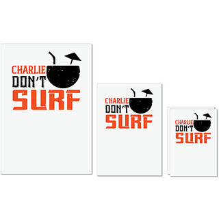 UDNAG Untearable Waterproof Stickers 155GSM 'Surfing | Charlie Dont Surf' A4 x 1pc, A5 x 1pc & A6 x 2pc UDNAG Untearable Waterproof Stickers 155GSM 'Surfing | Charlie Dont Surf' A4 x 1pc, A5 x 1pc & A6 x 2pc