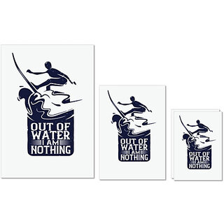 UDNAG Untearable Waterproof Stickers 155GSM 'Surfing | Out Of Water, I Am Nothing' A4 x 1pc, A5 x 1pc & A6 x 2pc UDNAG Untearable Waterproof Stickers 155GSM 'Surfing | Out Of Water, I Am Nothing' A4 x 1pc, A5 x 1pc & A6 x 2pc