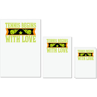 UDNAG Untearable Waterproof Stickers 155GSM 'Tennis | Tennis begins with love' A4 x 1pc, A5 x 1pc & A6 x 2pc UDNAG Untearable Waterproof Stickers 155GSM 'Tennis | Tennis begins with love' A4 x 1pc, A5 x 1pc & A6 x 2pc
