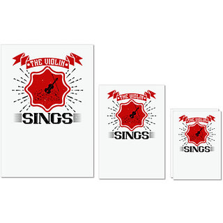 UDNAG Untearable Waterproof Stickers 155GSM 'Music Violin | The violin sings' A4 x 1pc, A5 x 1pc & A6 x 2pc UDNAG Untearable Waterproof Stickers 155GSM 'Music Violin | The violin sings' A4 x 1pc, A5 x 1pc & A6 x 2pc
