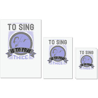 UDNAG Untearable Waterproof Stickers 155GSM 'Music Violin | To sing is to pray twice' A4 x 1pc, A5 x 1pc & A6 x 2pc UDNAG Untearable Waterproof Stickers 155GSM 'Music Violin | To sing is to pray twice' A4 x 1pc, A5 x 1pc & A6 x 2pc