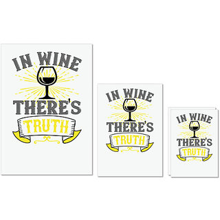                       UDNAG Untearable Waterproof Stickers 155GSM 'Wine | 02 In wine ther's truth' A4 x 1pc, A5 x 1pc & A6 x 2pc                                              