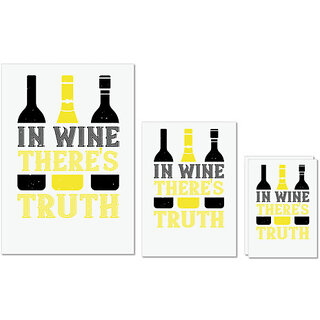                       UDNAG Untearable Waterproof Stickers 155GSM 'Wine | In wine ther's truth' A4 x 1pc, A5 x 1pc & A6 x 2pc                                              