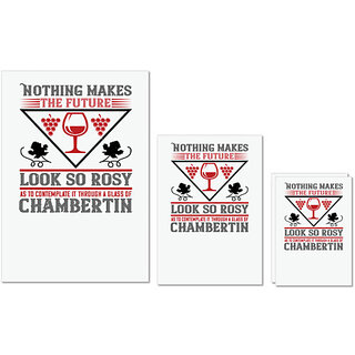                       UDNAG Untearable Waterproof Stickers 155GSM 'Wine | Nothing makes the future' A4 x 1pc, A5 x 1pc & A6 x 2pc                                              