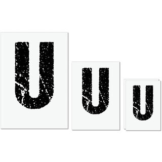                       UDNAG Untearable Waterproof Stickers 155GSM 'Alphabet | U' A4 x 1pc, A5 x 1pc & A6 x 2pc                                              