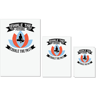 UDNAG Untearable Waterproof Stickers 155GSM 'Yoga | Inhale the future, exhale the past' A4 x 1pc, A5 x 1pc & A6 x 2pc UDNAG Untearable Waterproof Stickers 155GSM 'Yoga | Inhale the future, exhale the past' A4 x 1pc, A5 x 1pc & A6 x 2pc