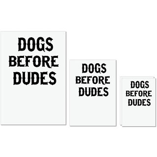 UDNAG Untearable Waterproof Stickers 155GSM 'Dog | Dogs before dudes1' A4 x 1pc, A5 x 1pc & A6 x 2pc UDNAG Untearable Waterproof Stickers 155GSM 'Dog | Dogs before dudes1' A4 x 1pc, A5 x 1pc & A6 x 2pc