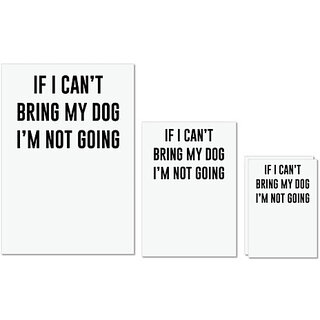 UDNAG Untearable Waterproof Stickers 155GSM 'Dog | If i cant bring my dog im not going' A4 x 1pc, A5 x 1pc & A6 x 2pc UDNAG Untearable Waterproof Stickers 155GSM 'Dog | If i cant bring my dog im not going' A4 x 1pc, A5 x 1pc & A6 x 2pc