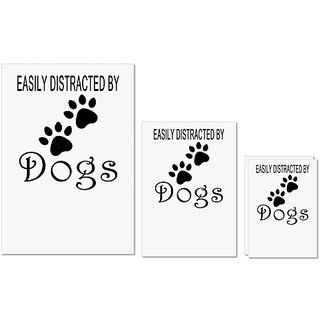 UDNAG Untearable Waterproof Stickers 155GSM 'Dog | Easily distracted by dog' A4 x 1pc, A5 x 1pc & A6 x 2pc UDNAG Untearable Waterproof Stickers 155GSM 'Dog | Easily distracted by dog' A4 x 1pc, A5 x 1pc & A6 x 2pc