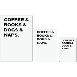 UDNAG Untearable Waterproof Stickers 155GSM 'Dog | Coffee and books & Dogs and naps1' A4 x 1pc, A5 x 1pc & A6 x 2pc UDNAG Untearable Waterproof Stickers 155GSM 'Dog | Coffee and books & Dogs and naps1' A4 x 1pc, A5 x 1pc & A6 x 2pc