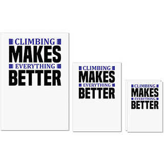 UDNAG Untearable Waterproof Stickers 155GSM 'Climbing | climbing makes everything better' A4 x 1pc, A5 x 1pc & A6 x 2pc UDNAG Untearable Waterproof Stickers 155GSM 'Climbing | climbing makes everything better' A4 x 1pc, A5 x 1pc & A6 x 2pc