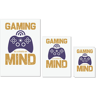 UDNAG Untearable Waterproof Stickers 155GSM 'Gaming | Gaming is a state of mind' A4 x 1pc, A5 x 1pc & A6 x 2pc UDNAG Untearable Waterproof Stickers 155GSM 'Gaming | Gaming is a state of mind' A4 x 1pc, A5 x 1pc & A6 x 2pc