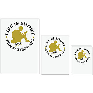 UDNAG Untearable Waterproof Stickers 155GSM 'Reading | Life is short' A4 x 1pc, A5 x 1pc & A6 x 2pc UDNAG Untearable Waterproof Stickers 155GSM 'Reading | Life is short' A4 x 1pc, A5 x 1pc & A6 x 2pc