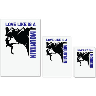 UDNAG Untearable Waterproof Stickers 155GSM 'Climbing | Love like is mountain' A4 x 1pc, A5 x 1pc & A6 x 2pc UDNAG Untearable Waterproof Stickers 155GSM 'Climbing | Love like is mountain' A4 x 1pc, A5 x 1pc & A6 x 2pc