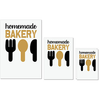                       UDNAG Untearable Waterproof Stickers 155GSM 'Cooking | Homemade Bakery' A4 x 1pc, A5 x 1pc & A6 x 2pc                                              