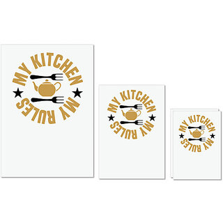 UDNAG Untearable Waterproof Stickers 155GSM 'Cooking | My kitchen my roles' A4 x 1pc, A5 x 1pc & A6 x 2pc UDNAG Untearable Waterproof Stickers 155GSM 'Cooking | My kitchen my roles' A4 x 1pc, A5 x 1pc & A6 x 2pc