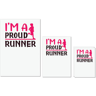 UDNAG Untearable Waterproof Stickers 155GSM 'Running | I'm a proud runner' A4 x 1pc, A5 x 1pc & A6 x 2pc UDNAG Untearable Waterproof Stickers 155GSM 'Running | I'm a proud runner' A4 x 1pc, A5 x 1pc & A6 x 2pc