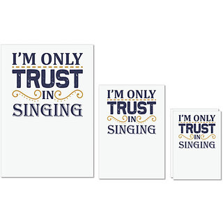UDNAG Untearable Waterproof Stickers 155GSM 'Singing | I'm only trust in singing' A4 x 1pc, A5 x 1pc & A6 x 2pc UDNAG Untearable Waterproof Stickers 155GSM 'Singing | I'm only trust in singing' A4 x 1pc, A5 x 1pc & A6 x 2pc