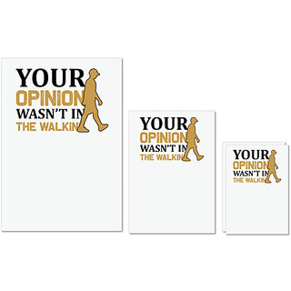 UDNAG Untearable Waterproof Stickers 155GSM 'Walking | Your openion was not in walking' A4 x 1pc, A5 x 1pc & A6 x 2pc UDNAG Untearable Waterproof Stickers 155GSM 'Walking | Your openion was not in walking' A4 x 1pc, A5 x 1pc & A6 x 2pc