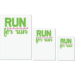                       UDNAG Untearable Waterproof Stickers 155GSM 'Running | Run for run' A4 x 1pc, A5 x 1pc & A6 x 2pc                                              