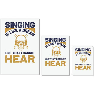 UDNAG Untearable Waterproof Stickers 155GSM 'Singing | Singing is like a dream' A4 x 1pc, A5 x 1pc & A6 x 2pc UDNAG Untearable Waterproof Stickers 155GSM 'Singing | Singing is like a dream' A4 x 1pc, A5 x 1pc & A6 x 2pc