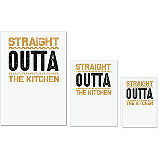                       UDNAG Untearable Waterproof Stickers 155GSM 'Cooking | Straight outta the kitchen' A4 x 1pc, A5 x 1pc & A6 x 2pc                                              