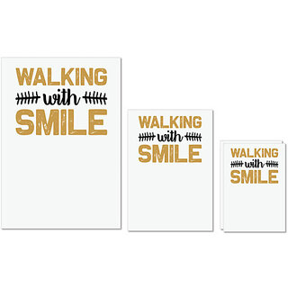 UDNAG Untearable Waterproof Stickers 155GSM 'walking | Walking with smile' A4 x 1pc, A5 x 1pc & A6 x 2pc UDNAG Untearable Waterproof Stickers 155GSM 'walking | Walking with smile' A4 x 1pc, A5 x 1pc & A6 x 2pc