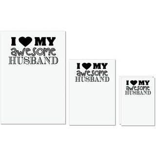                       UDNAG Untearable Waterproof Stickers 155GSM 'Couple | i love my smokin hot wife' A4 x 1pc, A5 x 1pc & A6 x 2pc                                              